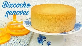 Bizcocho genovés  receta clásica  Mi tarta preferida [upl. by Punak]