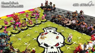 Armies On Parade 2023  Blood Bowl 7s Megabowl pitch for Human Nurgle Orc and Halfling teams [upl. by Tor]