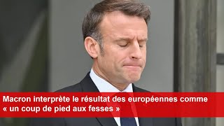 Macron interprète le résultat des européennes comme « un coup de pied aux fesses » [upl. by Rahm]