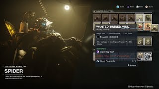 WANTED Ruined Mind Location Spider Bounty Destiny 2 Forsaken [upl. by Bronson]