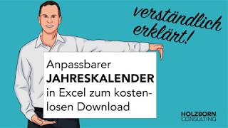 Excel Jahreskalender 2019 und weitere Jahre inkl Ferien Feiertagen und Geburtstagen zum Download [upl. by Palma]