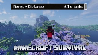 🔴 MINECRAFT NUNCA SE VIO TAN BIEN 🧐😳  RENDER DISTANCE AL MÁXIMO 🤯  Minecraft [upl. by Charmain]