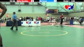 University Natls FS 74 KG  163 lbs Dallas Houchins vs Nik Turner [upl. by Cadmar]