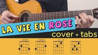 LA VIE EN ROSE  Guitar Cover  Lesson  Fingerstyle  Tutorial  Tab [upl. by Assilana]