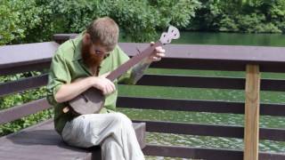 5 String Gourd Banjo w Deer Antler Inlay  Grant Custom Banjos  Sound Sample [upl. by Earissed]