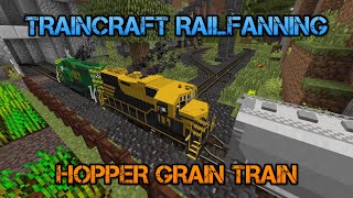 Minecraft Railfanning  Freight Grain Run Traincraft Mod [upl. by Narcissus407]