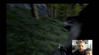 Finding Bigfoot game Lightning strikes tree and scares Daddy and Robble [upl. by Brandon]