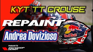 HOW TO MAKING A HELMET DOVIZIOSO REPLICA  REPAINT KYT TT CROUSE [upl. by Daniele291]