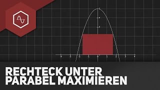 Extremwertaufgaben  Rechteck unter einer Parabel maximieren [upl. by Ulund]