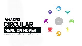 Circular Navbar Menu Using HTML and CSS  Circular Navigation bar Menu  HTML amp CSS [upl. by Abisia]