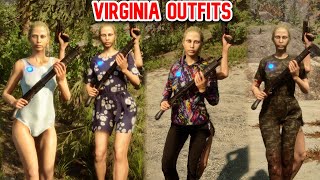 Como ENCONTRAR TODOS los TRAJES OUTFITS de VIRGINIA en Sons of the Forest  The Forest 2 [upl. by Leno269]