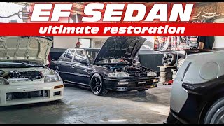 Honda EF SEDAN Type R Restoration [upl. by Luci116]