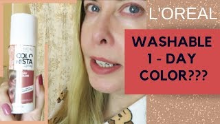 Loreal Colorista 1 Day Color Spray Review 💇 Temporary Hair Color Spray [upl. by Shue]