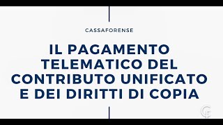 Cosè il contributo unificato e come calcolarlo Diritto Tributario [upl. by Blunt]