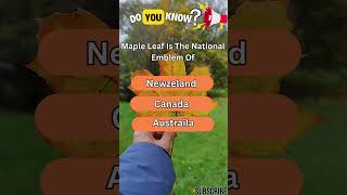 Maple Leaf Related to  World General knowledge with amazing amp surprising facts  Do you know quiz [upl. by Eadrahc]