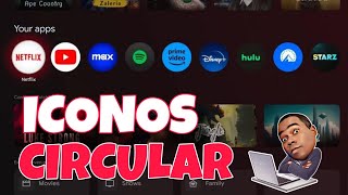 Como Tener Inconos Circulares En Chromecast Con Google Tv [upl. by Ellenwahs]