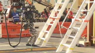 DARPA Robotics Challenge Trials Day One Wrap [upl. by Nhojleahcim]