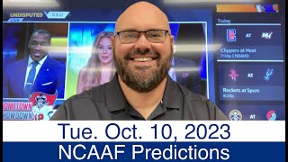 NCAAF Picks 101023 Tuesday College Football Free Sports Betting Predictions  Week 7  2023 [upl. by Estel]