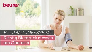 Blutdruckmessgerät  richtig Blutdruck messen am Oberarm  Beurer [upl. by Nolan]