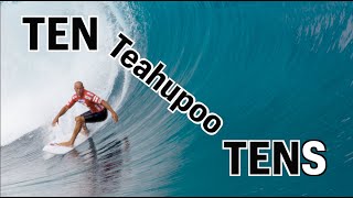 10 BEST 10 POINT RIDES TEAHUPOO [upl. by Sidell]