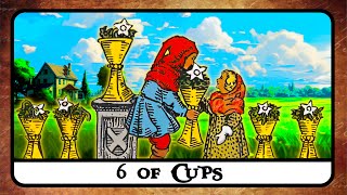 6 of Cups Tarot Card Meaning ☆ Reading Reversed Secrets History ☆ [upl. by Nywg]