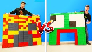 PRESTON vs UNSPEAKABLE LEGO HOUSE BATTLE [upl. by Imugem]