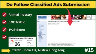 Do Follow Classified Ads Submission Backlink  How to Create Classified Ads Backlink Animal Indus [upl. by Burchett608]