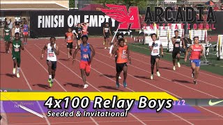 2022 TF  Arcadia Invite  4x100 Relay Boys Seeded and Invite [upl. by Yur]