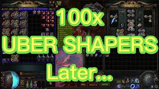 100x Uber Shapers Loot  Penance Brand of Dissipation Energy Blade  323 Affliction League [upl. by Anyrb]