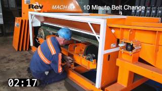 Eriez RevXE Mach III 10 Minute Belt Change [upl. by Tremain]