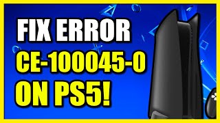 How to FIX PS5 Error Code CE1000450 after game update Fast Tutorial [upl. by Joses]