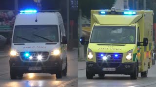 PRIMEUR Britse sirene NIEUWE Privé Ambulance ASF  Ambulance Wichelen met spoed in Aalst [upl. by Akram]