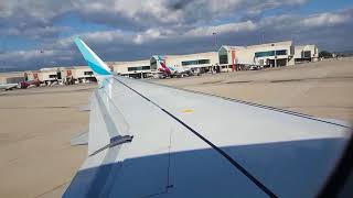 Eurowings A320 Sharklets Pushback und Takeoff Palma de Mallorca PTU Sound [upl. by Pilar873]