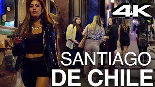 Santiago De Chile 4K Walk 🇨🇱 Night Tour [upl. by Campos]