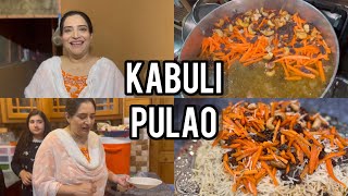 COOKING IN MY FRIENDS ROOFTOP KITCHEN  AUTHENTIC KABULI PULAO RECIPE [upl. by Notsej]