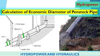 Calculation of Economic diameter of penstock [upl. by Noruq]