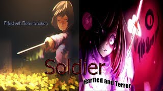 Glitchtale AMV  Soldier Frisk vs Betty Noire [upl. by Aicina]