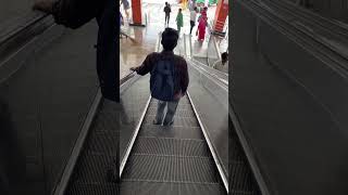 Funny escalator prank😂wait for end 😜 shorts comedy funny viral escalator [upl. by Bickart]