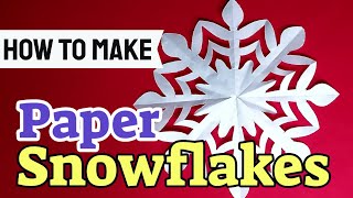 how to make paper snowflakes [upl. by Nyrat]