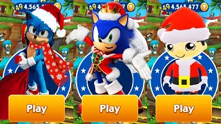 Tag with Ryan vs Sonic Dash  Snowdrift Sonic vs Santa Ryan vs Movie Sonic  All Characters Unlocked [upl. by Urissa332]