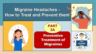 Migraine Prevention  Part 3A Medications Pharmacology For Pharmacy students and pharmacists [upl. by Manwell]