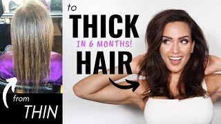 How I went from THIN to THICK HAIR in 6 months – MY HAIR TRANSFORMATION [upl. by Eldnar2]