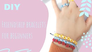 DIY Friendship Bracelets for Beginners  Tutorial Gelang Untuk Pemula [upl. by Lyndsey]