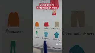 La ropa en inglés Casual clothes englishvocabulary [upl. by Auhsohey]