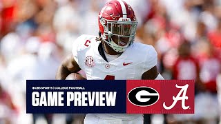 No 2 Georgia at No 4 Alabama Game Preview  College Football Week 5 [upl. by Novel438]