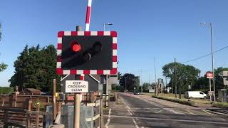 Brand New Barriers Swineshead Station Level Crossing Lincolnshire Monday 25052020 [upl. by Audly441]