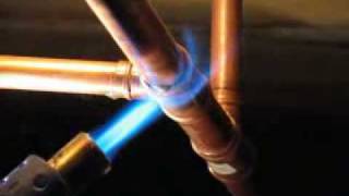 Soldering Copper Pipes w Presoldered Joints [upl. by Wertheimer]