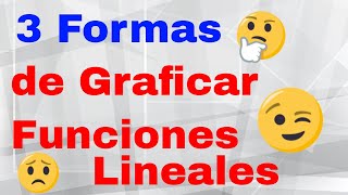 3 Formas de Graficar una Función Lineal  Gráfica de ecuaciones lineales [upl. by Fachini]