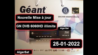 Mise à jour De Récepteur Géant DVB 6060HD illimite 25012022 [upl. by Yawnoc]