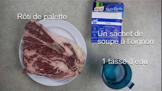 Les Recettes du Cooke  Rôti de palette mijoteuse [upl. by Neil517]